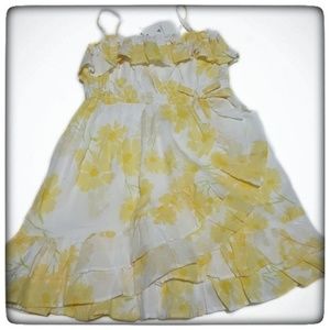 GAP Ruffled Flower Linen Dress & Diaper Cover-2T